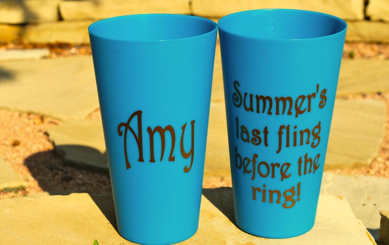 Personalized Bachelorette Party Cups - SET OF TWO