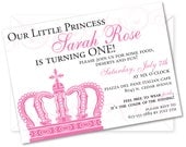 Customized and Printable Princess Crown Invitation