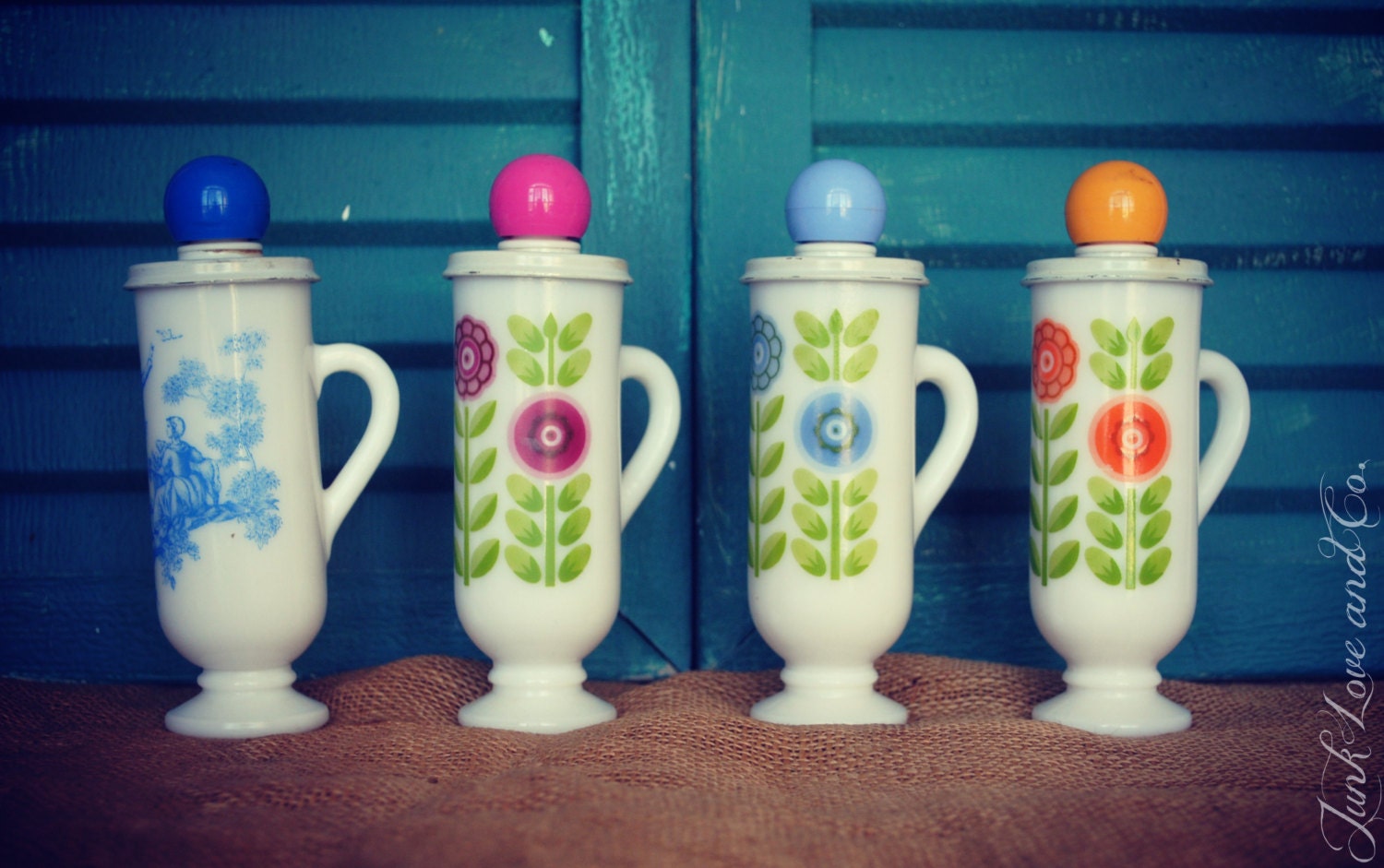 Vintage Avon Demi Cups Milk Glass Bud Vase