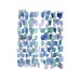 Beach Finds seaglass Abstract Watercolor painting blue green white - Nautical Home decor 9 x 12"