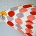 Linen mixed Cushion cover 18"x18" -  Rough oval dots pillow - Japanese fabric - Passion Fruits in Peach Orange Gray