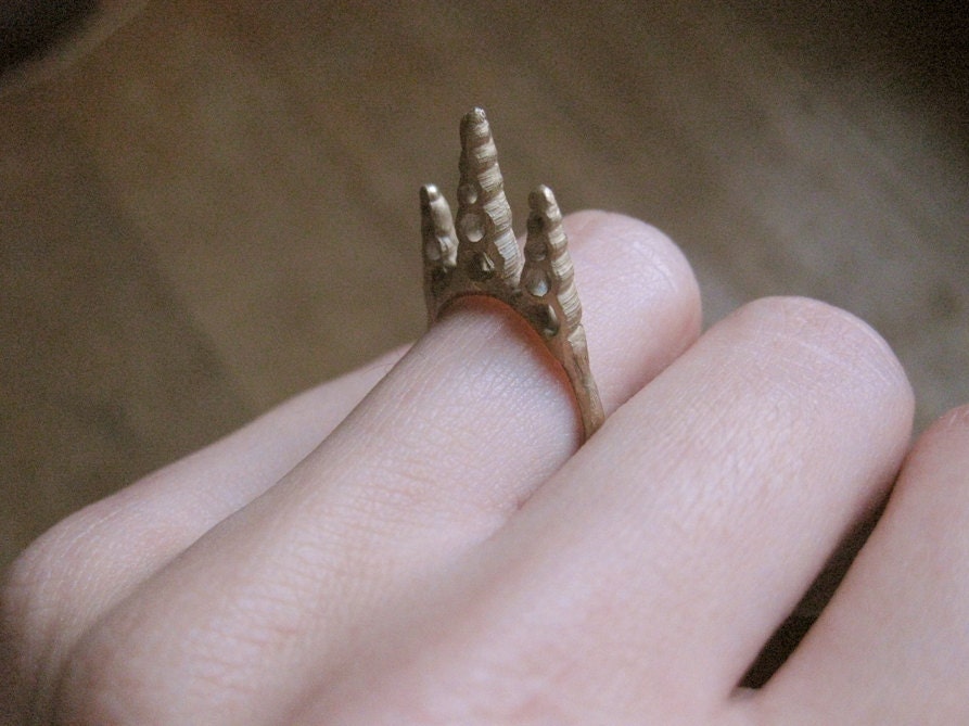 Stalagmite Shell Ring // Bronze