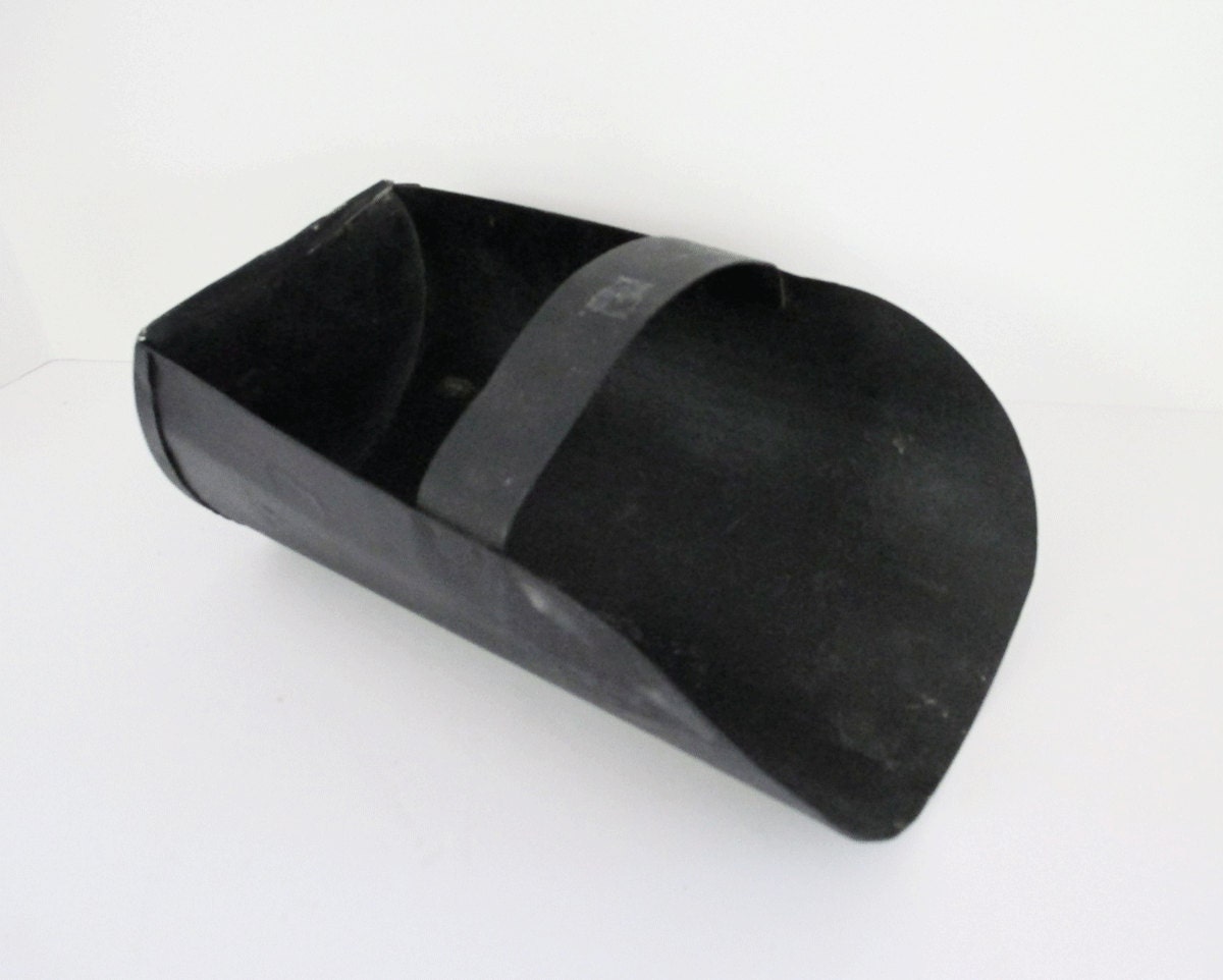 Vintage Metal Grain Scoop or Coal Shuttle  - Large - Black - Industrial - Farmhouse Decor and Much Much MORE