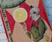 Lemon Circus (Original Mixed Media Wall Hanging - Mini Series)