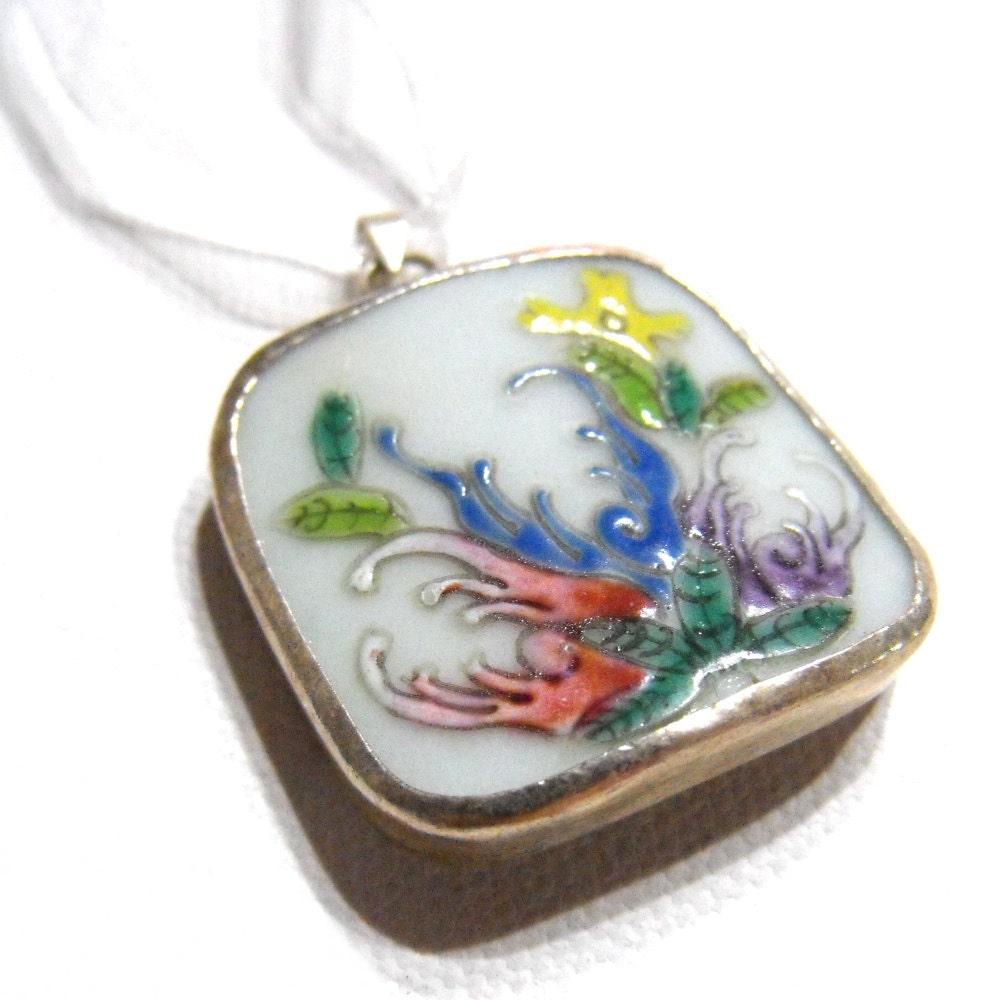 Simple Garden Necklace - Pastel Colors, White, Easter for Her, Minimalist, Womens Jewelry, Teen Girls, Nature, Plants, Flowers, OOAK