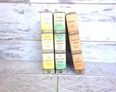 Spring Yellow, Orange & Green Instant Library Collection Vintage Decorative Books by Color Bundle Photography Props Pastels