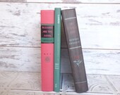 Shabby Chic Instant Library Collection Vintage Decorative Books Photography Props Pink, Teal, Black