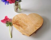 Heart Shaped Cutting Board Footed Serving Tray Rustic Birch Wedding Gift  Wooden Home Decor Mom