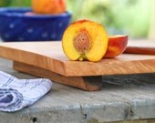 Wood Cutting Board Maple Serving Tray Live Edge Footed Bread Board