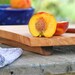 Wood Cutting Board Maple Serving Tray Live Edge Footed Bread Board