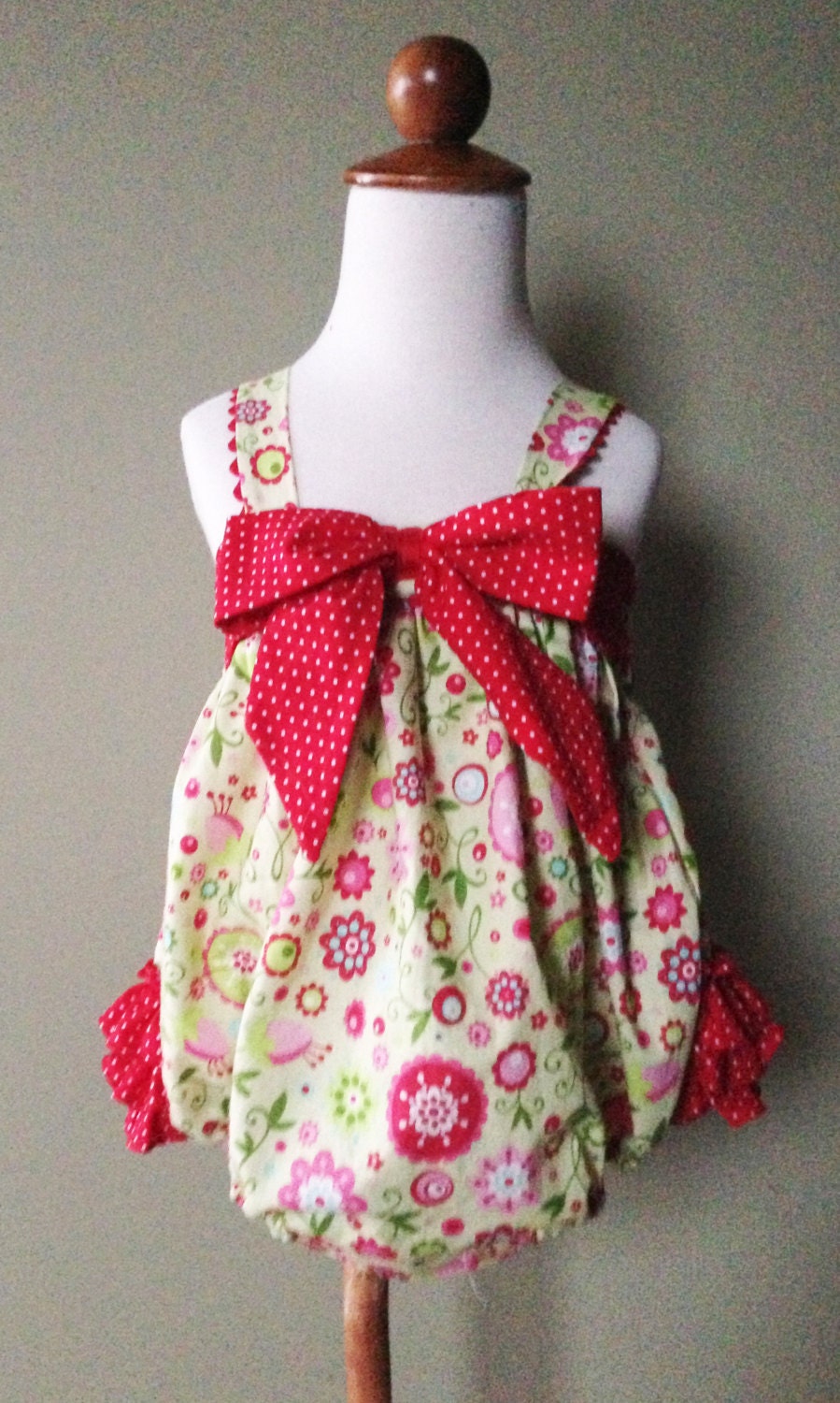 Big Bow Ruffled Romper for Baby or Toddler