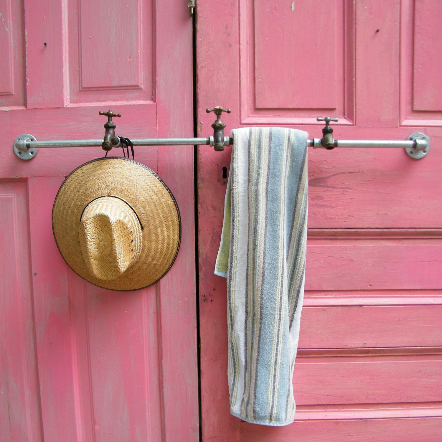Coat Rack from Repurposed Vintage Faucets