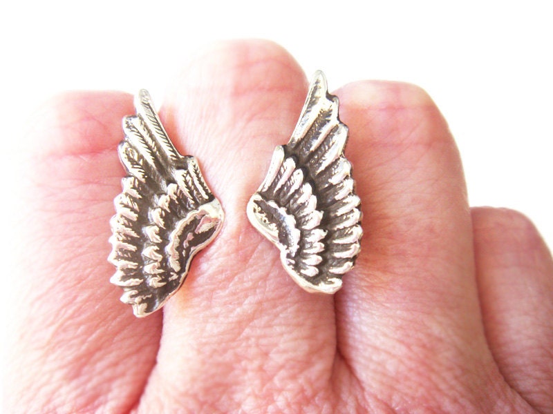 Silver Angel Wing Ring