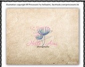 Custom Premade Logo Design - sketch hand drawn little dandelion flowers logo photography business boutique logo by princess mi logo1215-5