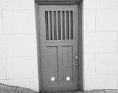 GRAY DOOR 4x4 Art Photo Print / Black & White