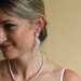 Wedding Bridal Jewelry, Chandelier Wedding Earrings, Crystal Rhinestone and Pearl Bridal Earrings, TILLY