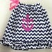 Blue & Hot PInk Chevron Anchor Sundress and matching bloomers- 6M to 4T