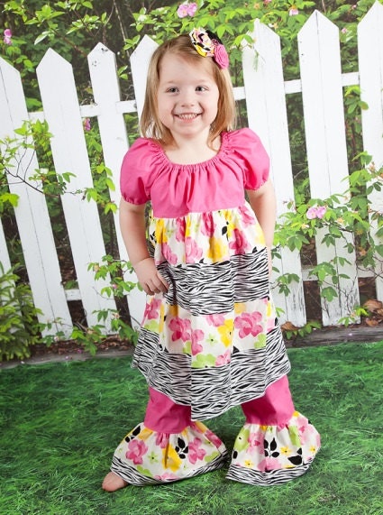 Girls Tiered Twirl Peasant Dress Diva Collection