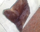 Vintage Horse Hide Rug Extra Large Felt Lined Old