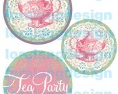 DIY Printable Vintage Tea Party Decals/Large Party Circles Il_170x135