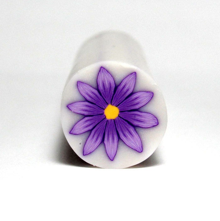 Purple  Daisy polymer clay flower cane