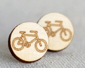 Laser Engraved Wooden Bicycle Studs