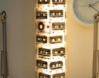 Retro Recycled Cassette Lamp