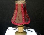 LAMP SHADE -  in Bordeaux gold brown, color and antique lace. Housewares chic, romantic , handmade