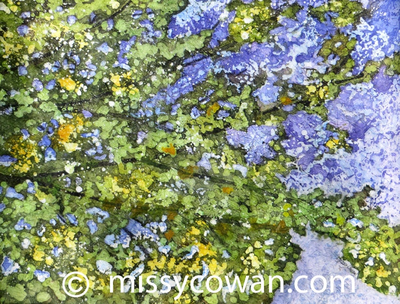 BRANCHING OUT- Original Watercolor Batik  Painting