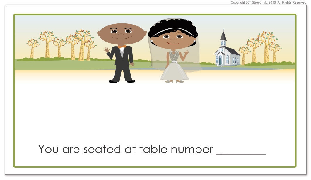 Fall Wedding Place Cards