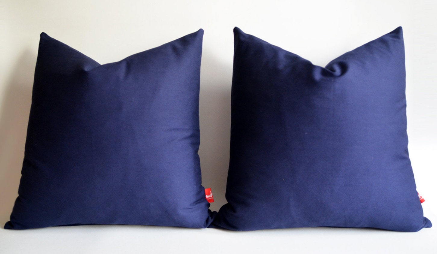 Sukan / 1 Cotton Pillow Cover Navy Blue - large pillow - euro pillow covers - Decorative Chevron Pillow Covers - 26x26 pillow covers