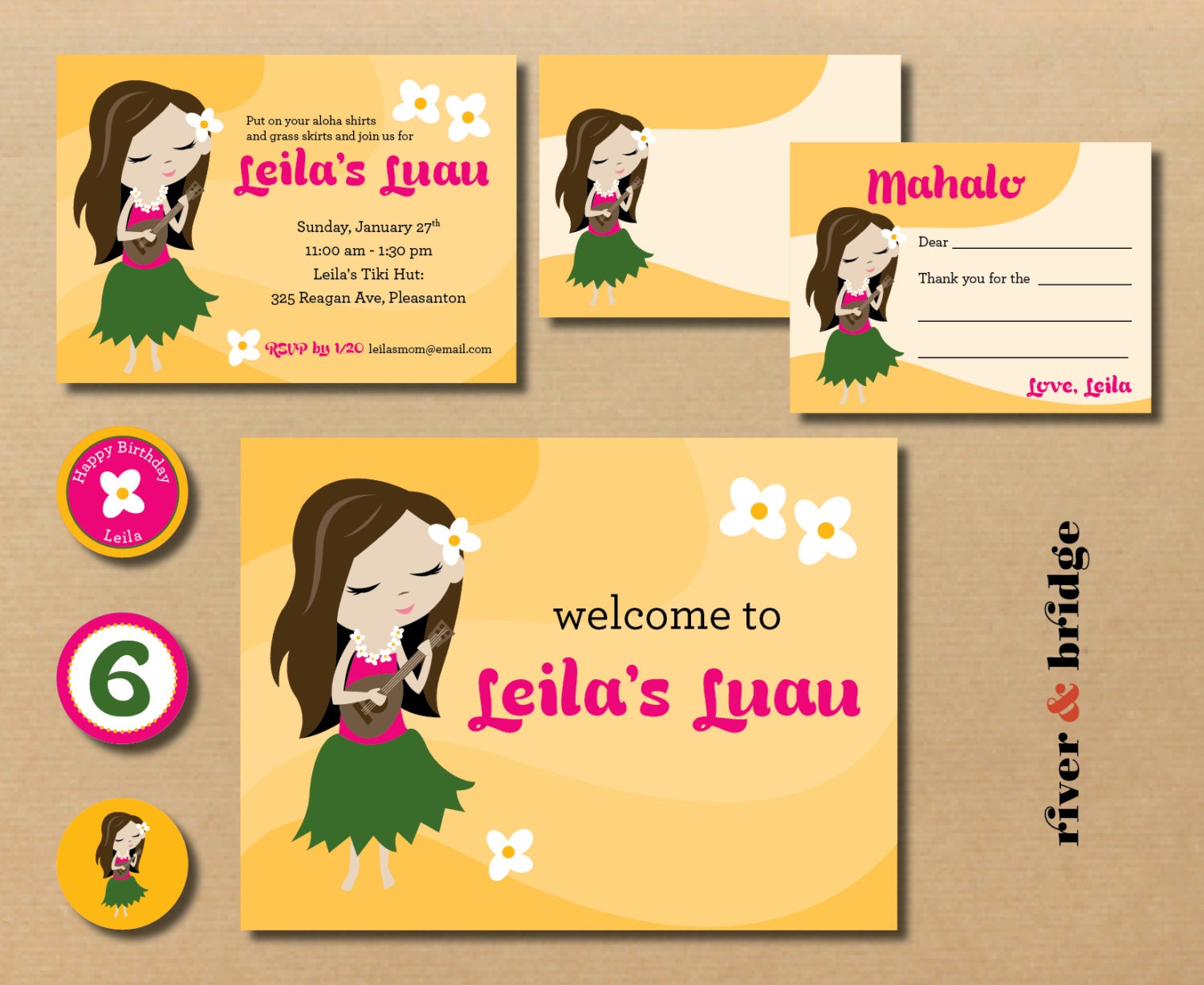 birthday luau // printable party pack
