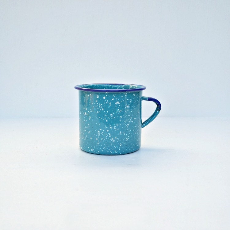Vintage enamel steel cup