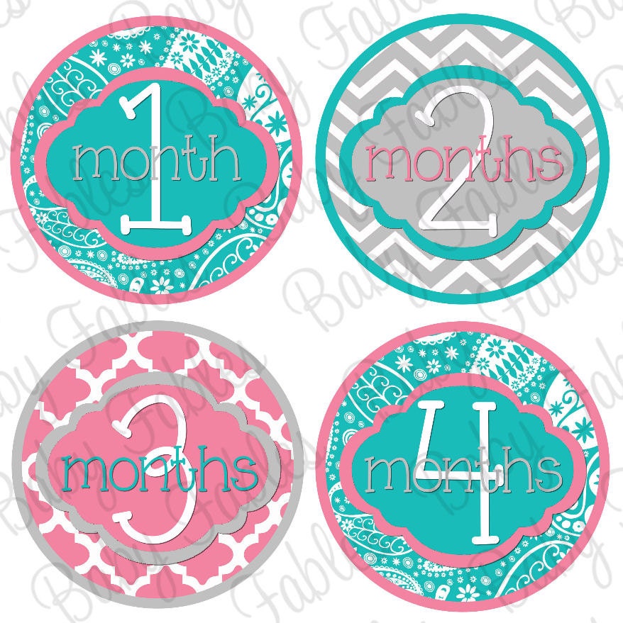 Monthly Baby Onesie Stickers - Maisie