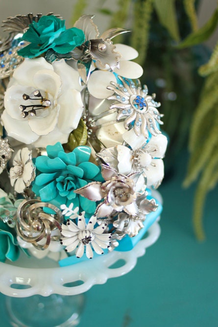 Custom Brooch Bouquet Cake Topper - designed to fit your colors, style and budget