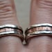 rustic silver and copper wedding ring set - handmade fine silver and copper wedding bands - rustic wedding bands - his and hers customized