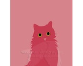 poppy 8x10 pink big eyed kitty