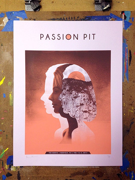 Passion Pit limited edition show poster