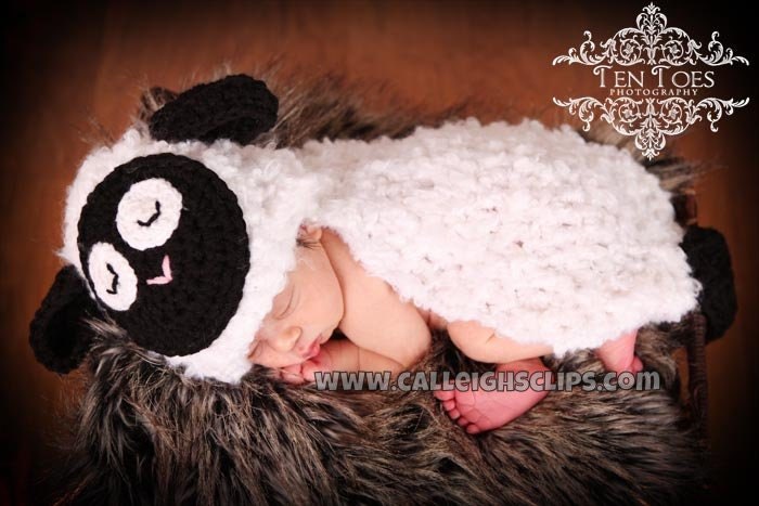 Fleecy The Lamb- Cuddle Critter Cape Set  -Photography Prop