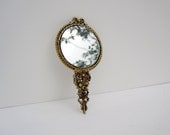 Compact Pocket Mirror - 2 Sided Hand Mirror - Gold Travel Mirror for Her