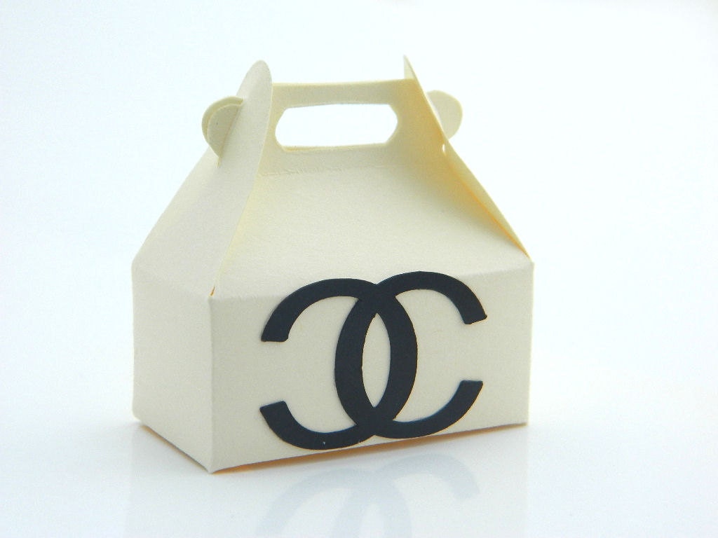Jewelry Gift Wrap Box - Box for Rings - Beige, Black, Ivory, Romantic, Favor, Cream, Vanilla, Mini Box, Cute, Coco Channel Style