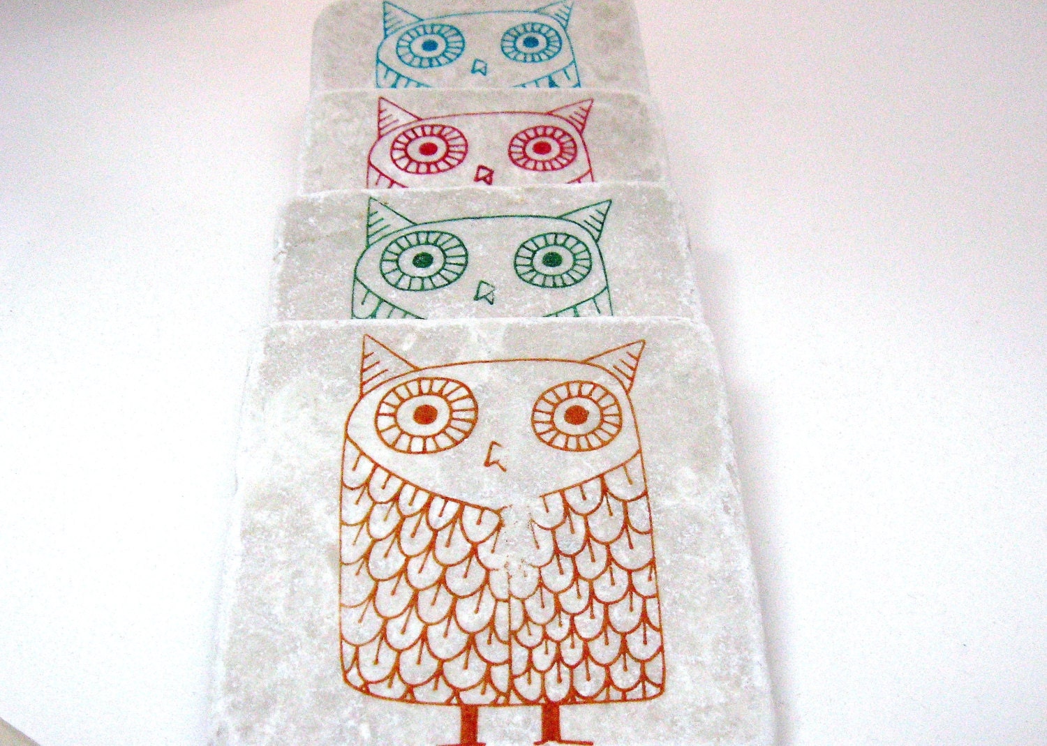 Owl Coasters, Tile Coaster Owl Decor