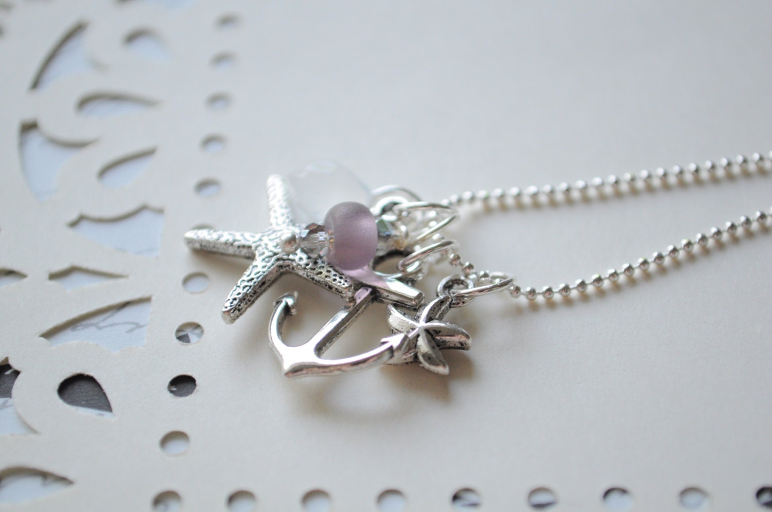 Make Your Own Beach Necklace-  Starfish, anchor, mermaid, seahorse necklace
