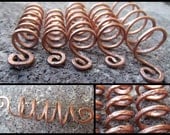 Hammered Copper Dread Coil - 4mm 6mm 7mm 9mm 11mm - Metal Dread Bead Spiral