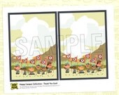 Camping Birthday Thank You Card (Girl Design) from the DIY Printable Happy Camper Collection by Spaceships and Laser Beams