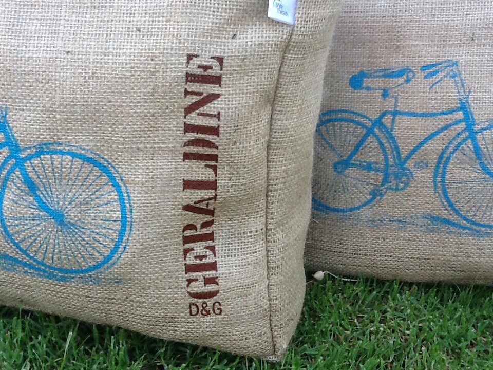 12 Custom Eco-Friendly Tote Bags / Gift Bags - Handmade from Recycled Coffee Sacks