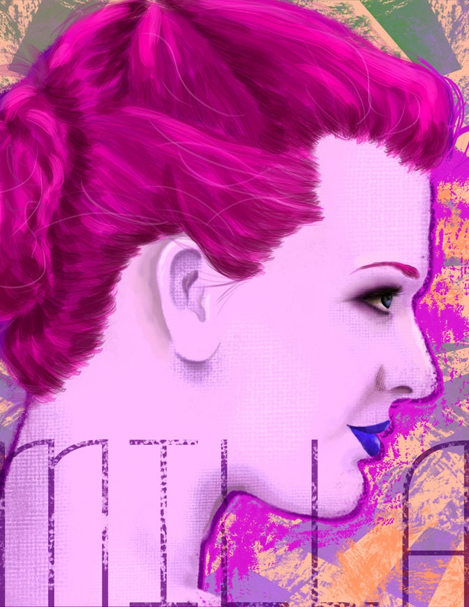 Milla Jovovich - 8 1/2 x 11 Illustration Print