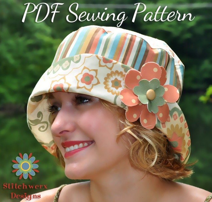 Bucket Hat PDF Sewing Pattern S107ADLT - Teen, Tween, Woman, Adult Bucket Hat E-Pattern