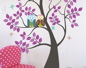 Tree Decal for Nursery or Playroom- Swaying Tree- 72X50 Inches, Nursery Artwork, Wall Stickers, Baby Gift