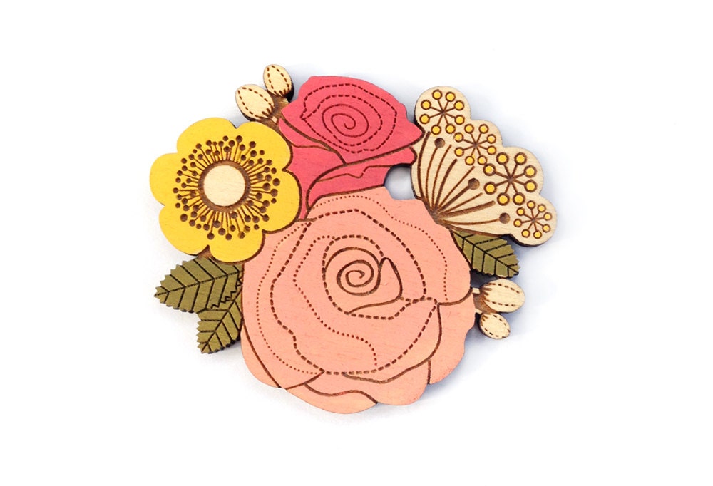 Rose Posy Brooch